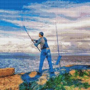 Fisherman Cross Stitch Pattern