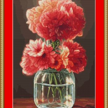 Flower Arrangement Cross Stitch Pattern