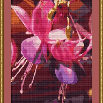 Fuchsia Cross Stitch Pattern