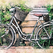 Garden Bike Cross Stitch Pattern