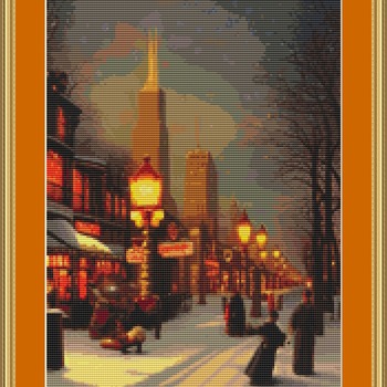 Gaslight Cross Stitch Pattern