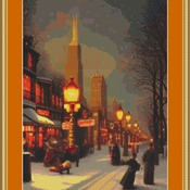 Gaslight Cross Stitch Pattern