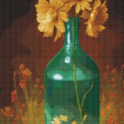 Green Bottle Cross Stitch Pattern