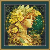 Green Godess Cross Stitch Pattern