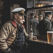 Having A Drink Cross Stitch Pattern