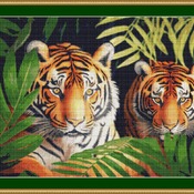 Hiding In The Jungle Cross Stitch Pattern