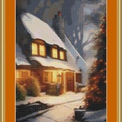 House In The Snow Cross Stitch Pattern