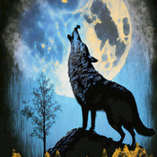 Howling To The Moon Cross Stitch Pattern