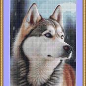 Husky Cross Stitch Pattern