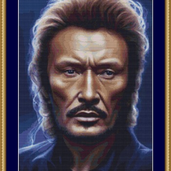 Johnny Hallyday Cross Stitch Pattern