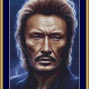 Johnny Hallyday Cross Stitch Pattern