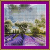 Lavender In Summer Cross Stitch Pattern