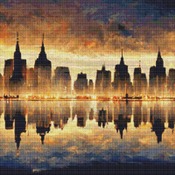 Manhattan Reflections Cross Stitch Pattern