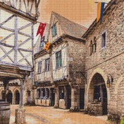 Medieval Street Cross Stitch Pattern