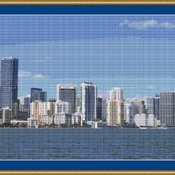 Miami Skyline Cross Stitch Pattern