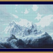 Mountain Landscape Cross Stitch Pattern