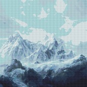 Mountain Landscape Cross Stitch Pattern