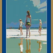 On The Beach Cross Stitch Pattern