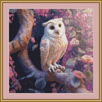 Owl Portrait Cross Stitch Pattern