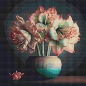 Pink Amaryllis Cross Stitch Pattern