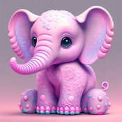 Pink Elephant Cross Stitch Pattern