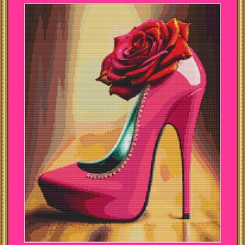 Pink High Heel Cross Stitch Pattern