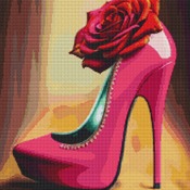 Pink High Heel Cross Stitch Pattern