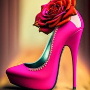 Pink High Heel Cross Stitch Pattern