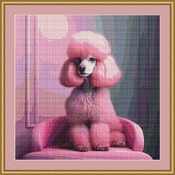 Pink Poodle Cross Stitch Pattern