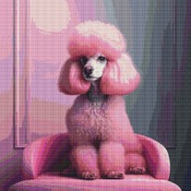 Pink Poodle Cross Stitch Pattern