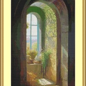 Plants In The Alcove Cross Stitch Pattern