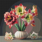 Red Amaryllis Cross Stitch Pattern