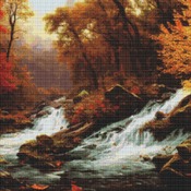 River In Autumn Cross Stitch Pattern