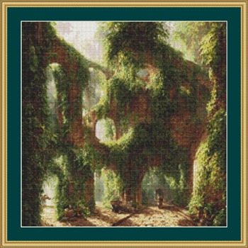 Ruins Cross Stitch Pattern