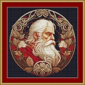 Santa Claus Portrait Cross Stitch Pattern