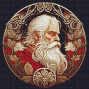 Santa Claus Portrait Cross Stitch Pattern