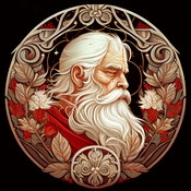 Santa Claus Portrait Cross Stitch Pattern