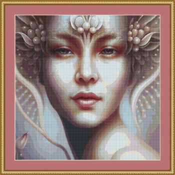 Serene Woman Cross Stitch Pattern