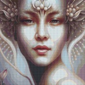 Serene Woman Cross Stitch Pattern