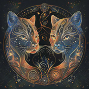 Shimmering Cats Cross Stitch Pattern