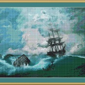 Shipwreck Cross Stitch Pattern