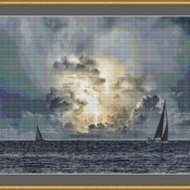 Storm At Sea Cross Stitch Pattern