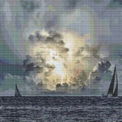 Storm At Sea Cross Stitch Pattern