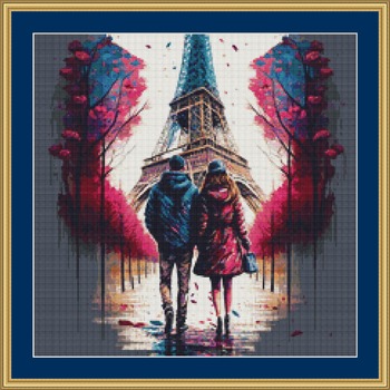 Strolling In Paris Cross Stitch Pattern