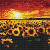 Sunflower Sunset Cross Stitch Pattern