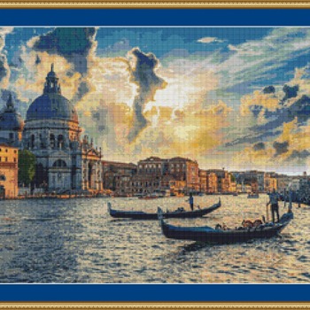 Sunrise In Venice Cross Stitch Pattern