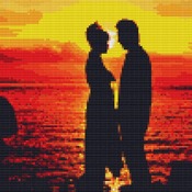 Sunset Love Cross Stitch Pattern