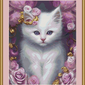 Sweet Kitten Cross Stitch Pattern