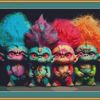 Trolls Cross Stitch Pattern