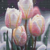 Tulips In The Snow Cross Stitch Pattern